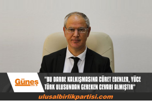 Read more about the article HASİPOĞLU, TÜRKİYE’DE 15 TEMMUZ 2016’DE YAŞANAN DARBE GİRİŞİMİNİN 7’NCİ YIL DÖNÜMÜ NEDENİYLE MESAJ YAYIMLADI