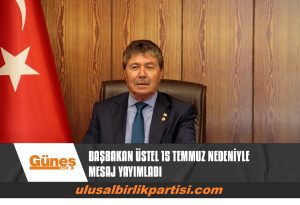 Read more about the article “TÜRKİYE CUMHURİYETİ HALKI’NI BİR KEZ DAHA SAYGI İLE SELAMLIYORUM”