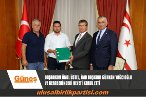 Read more about the article BAŞBAKAN ÜNAL ÜSTEL, İNŞAAT MÜHENDİSLERİ ODASI BAŞKANI GÜRKAN YAĞCIOĞLU VE BERABERİNDEKİ HEYETİ KABUL ETTİ