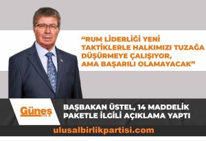 Read more about the article Başbakan Üstel, Rum tarafının açıkladığı 14 maddelik paketle ilgili açıklama yaparak önemli konulara değindi: