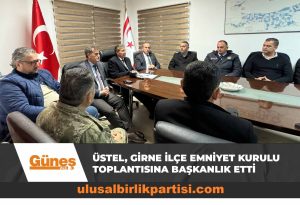 Read more about the article Başbakan Ünal Üstel, Girne İlçe Emniyet Kurulu Toplantısına Başkanlık Etti