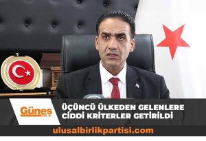 Read more about the article Gardiyanoğlu: ÜÇÜNCÜ ÜLKEDEN GELENLERE CİDDİ KRİTERLER GETİRİLDİ