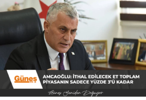 Read more about the article Amcaoğlu: İthal edilecek et toplam piyasanın sadece yüzde 3’ü kadar