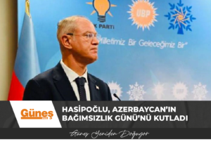 Read more about the article Hasipoğlu, Azerbaycan’ın Bağımsızlık Günü’nü kutladı