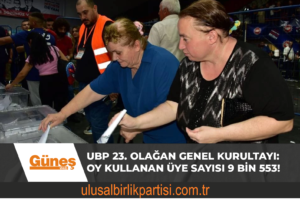 Read more about the article UBP 23. Olağan Genel Kurultayı: Oy kullanan üye sayısı 9 bin 553!