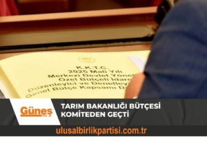 Read more about the article Tarım Bakanlığı bütçesi komiteden geçti