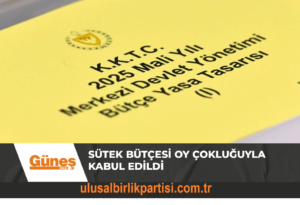 Read more about the article SÜTEK bütçesi oy çokluğuyla kabul edildi