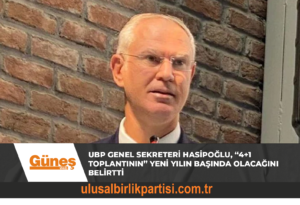 Read more about the article UBP Genel Sekreteri Hasipoğlu, “4+1 toplantının” yeni yılın başında olacağını belirtti