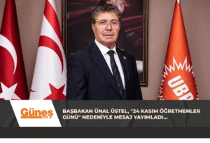 Read more about the article BAŞBAKAN ÜNAL ÜSTEL, “24 KASIM ÖĞRETMENLER GÜNÜ” NEDENİYLE MESAJ YAYIMLADI…